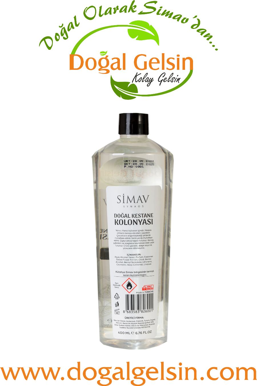 Simav%20Synaus%20Kestane%20Özlü%20ve%20Termal%20Sulu%20Kolonya%20-%20400%20ml