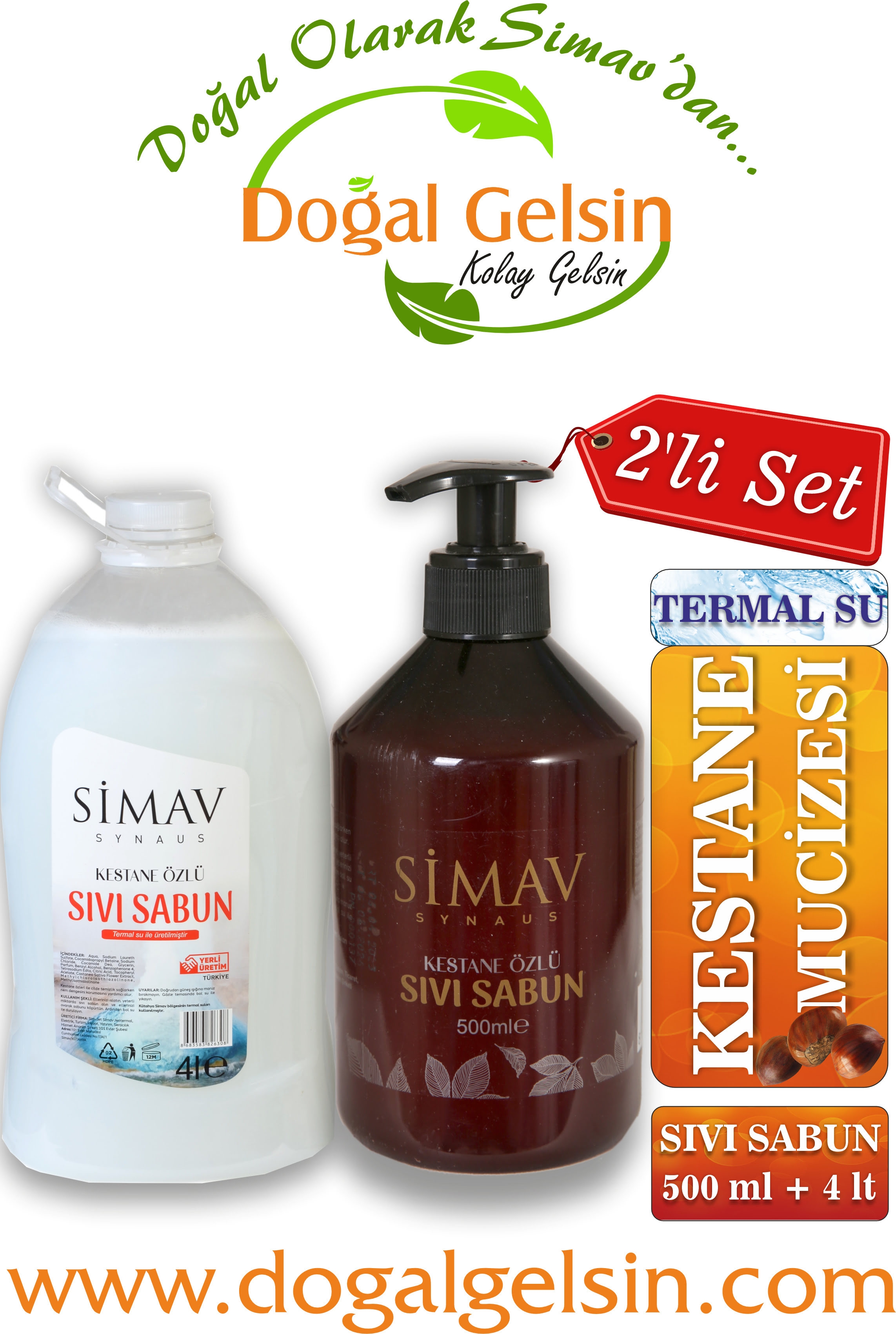 Simav%20Synaus%20Kestane%20Özlü%20ve%20Termal%20Sulu%20Sıvı%20Sabun%202’li%20Set%20-%204%20Lt%20+%20500%20ml