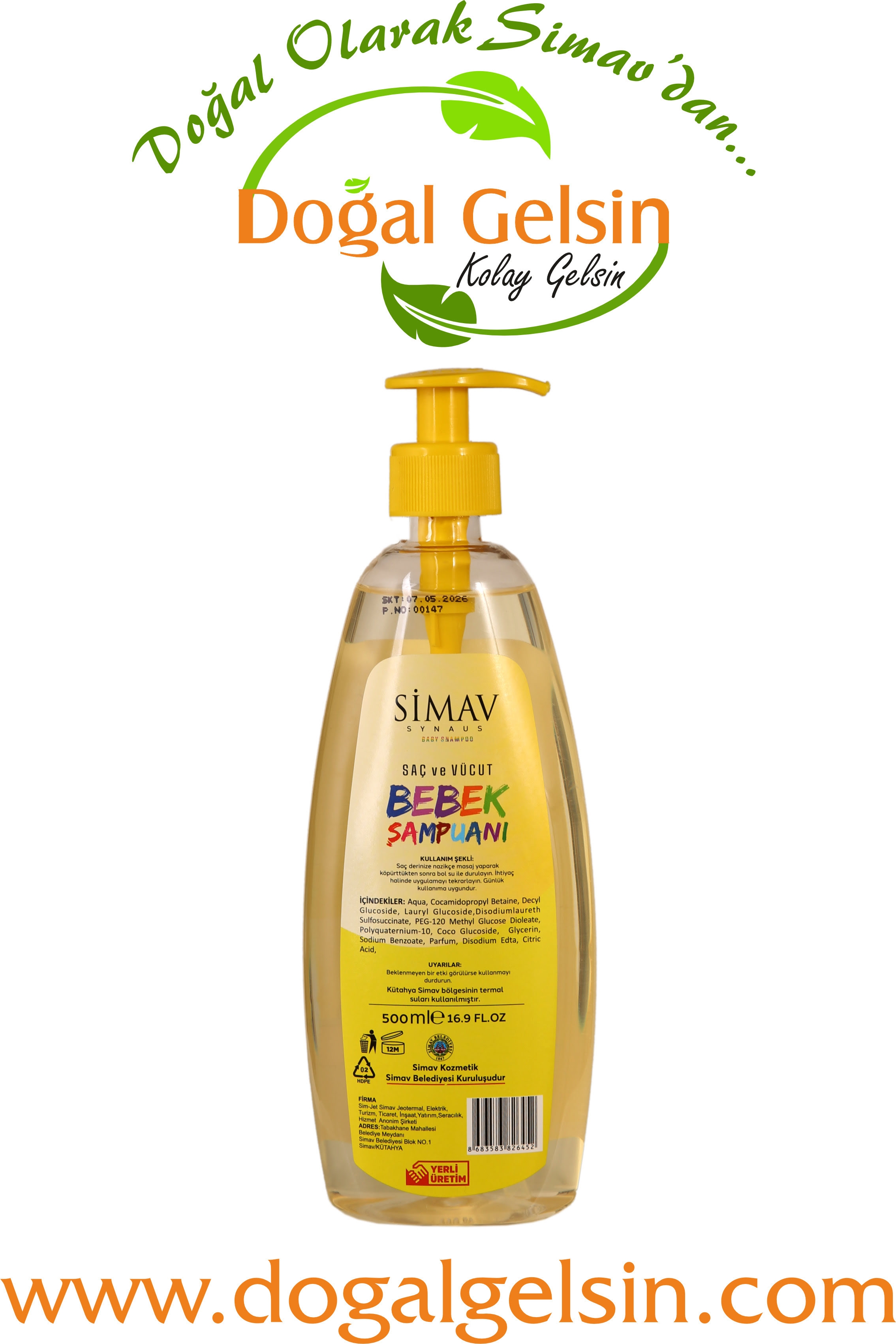 Simav%20Synaus%20Termal%20Sulu%20Bebek%20Seti%202’li%20-%20Şampuan%20500%20ml%20+%20Kolonya%20150%20ml