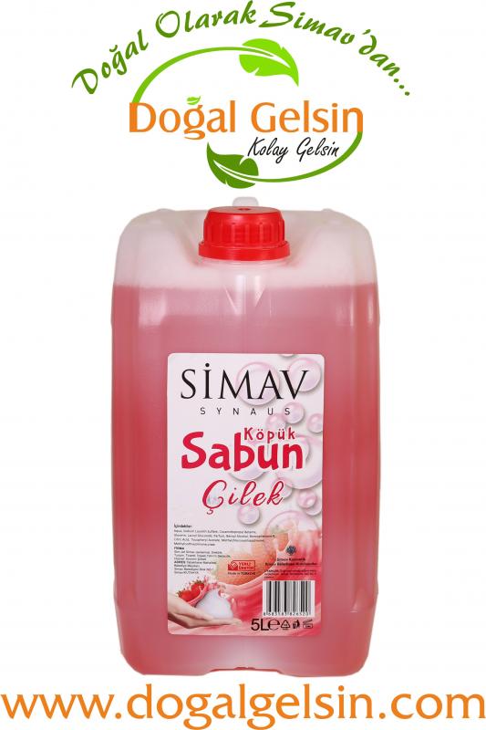 SİMAV%20Termal%20Sulu%20Çilek%20Özlü%20Köpük%20Sabun%20-%205%20Lt