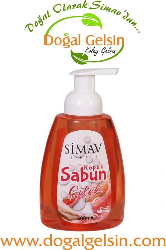 SİMAV%20Termal%20Sulu%20Çilek%20Özlü%20Köpük%20Sabun%20-%20500%20ml