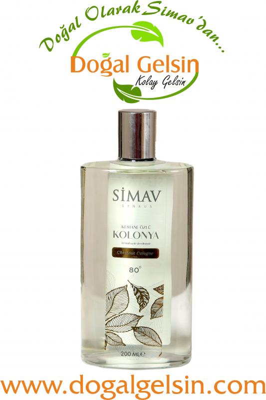 Simav%20Synaus%20Kestane%20Özlü%20ve%20Termal%20Sulu%20Kolonya%20Cam%20Şişe%20-%20200%20ml