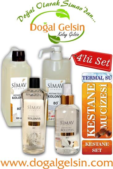 Simav Synaus Kestane Özlü ve Termal Sulu Kolonya Seti - 4’lü