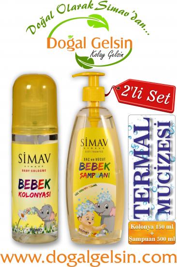 Simav Termal Sulu Bebek Seti 2’li - Şampuan 500 ml + Kolonya 150 ml