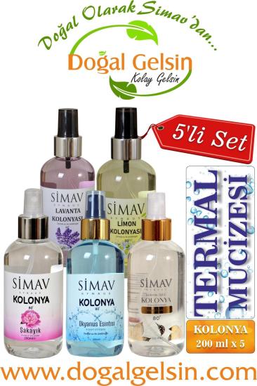 Simav Synaus Termal Sulu Kolonya Seti 5’li - 200 ml Spreyli