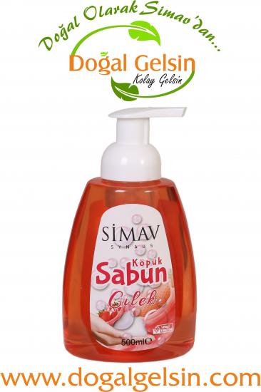 SİMAV Termal Sulu Çilek Özlü Köpük Sabun - 500 ml