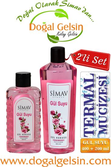 SİMAV Termal Sulu Gül Suyu 2’li Set - 400 ml + 200 ml